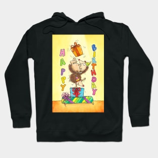 Juggling Birthday Hedgehogs Hoodie